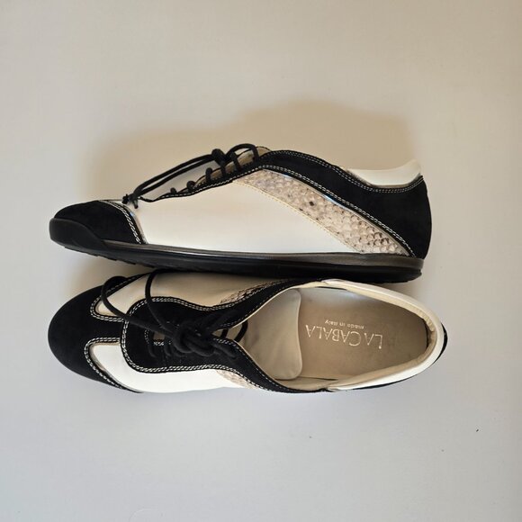 La Cabala Exquisite Elegant Timeless Modern Lace up Sneakers Sz 41 Made in Italy - Picture 12 of 12